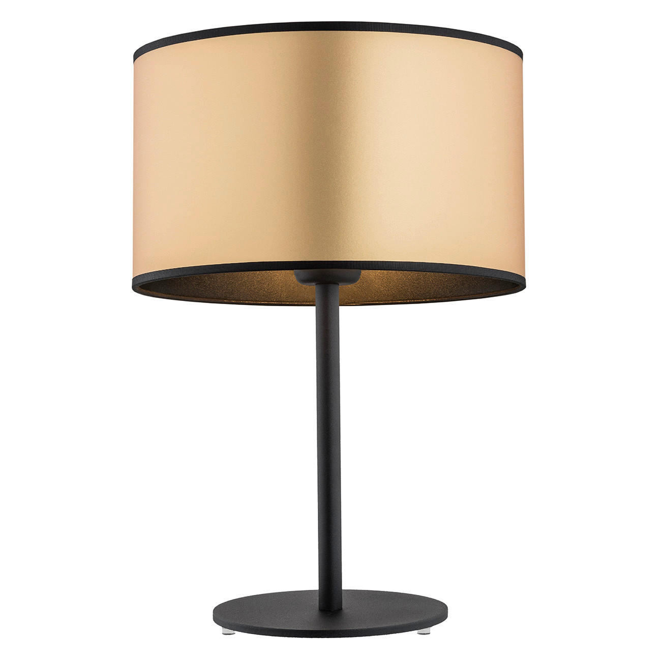 TISCHLEUCHTE 44/25/25 cm   - Goldfarben/Schwarz, Basics, Textil/Metall (44/25/25cm)