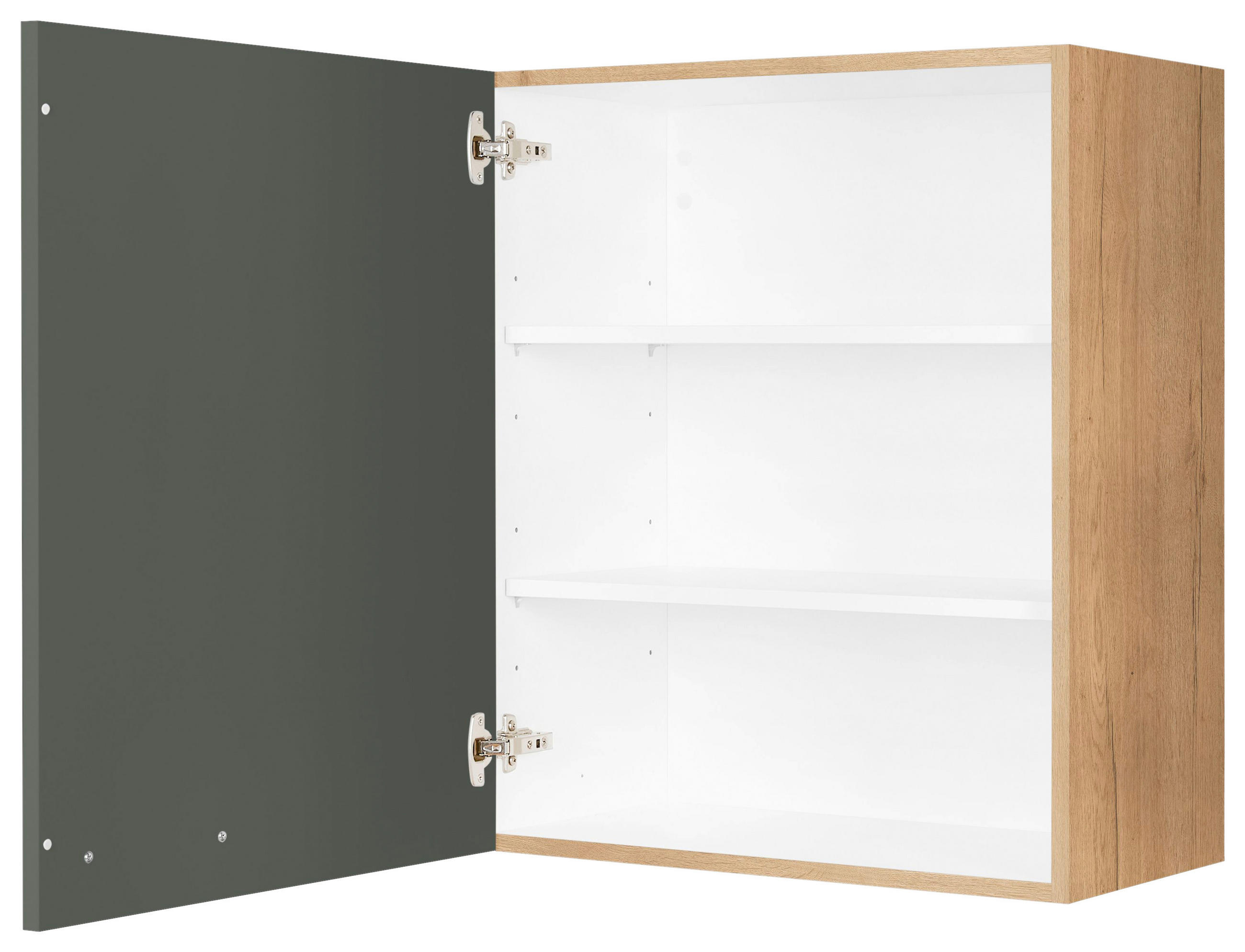 KÜCHENOBERSCHRANK 60/72/35 cm  in Grün, Eichefarben  - Eichefarben/Schwarz, MODERN, Holzwerkstoff/Metall (60/72/35cm) - Nobilia