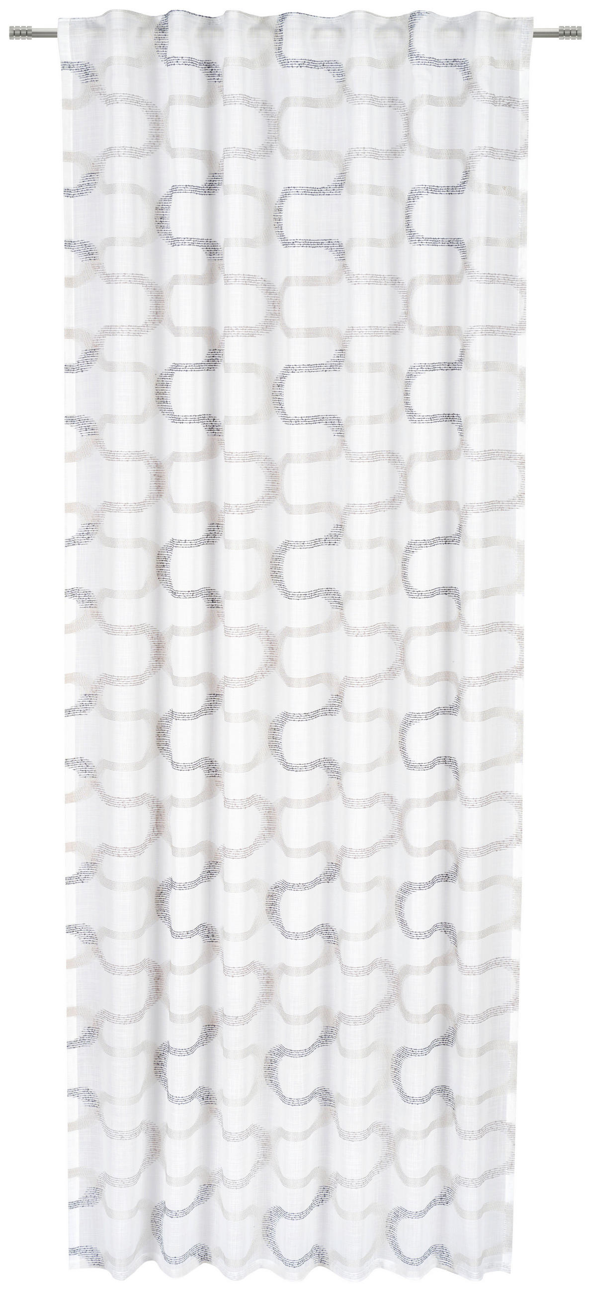 FERTIGVORHANG  halbtransparent   140/245 cm  - Schwarz/Grau, KONVENTIONELL, Textil (140/245cm) - Esposa