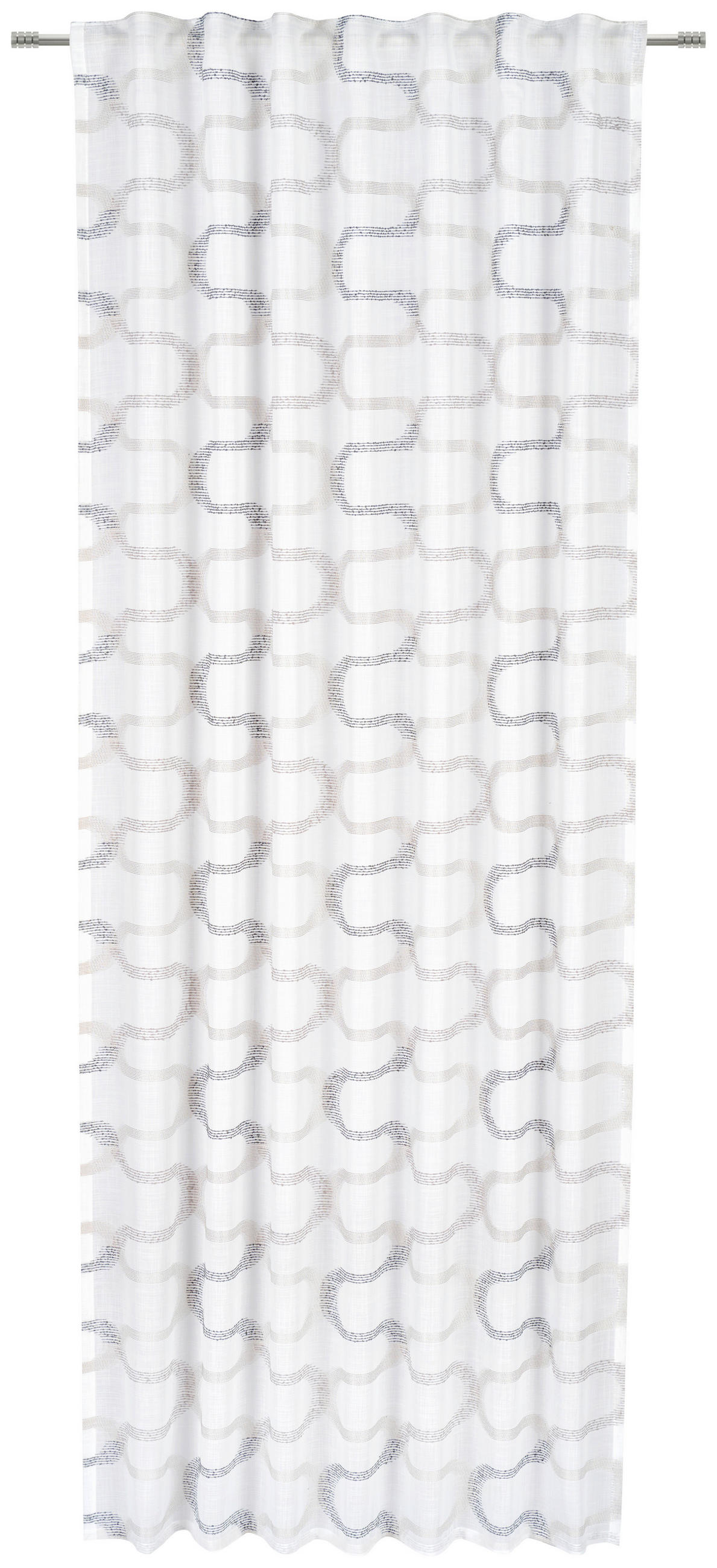 FERTIGVORHANG  halbtransparent   140/245 cm  - Schwarz/Grau, KONVENTIONELL, Textil (140/245cm) - Esposa