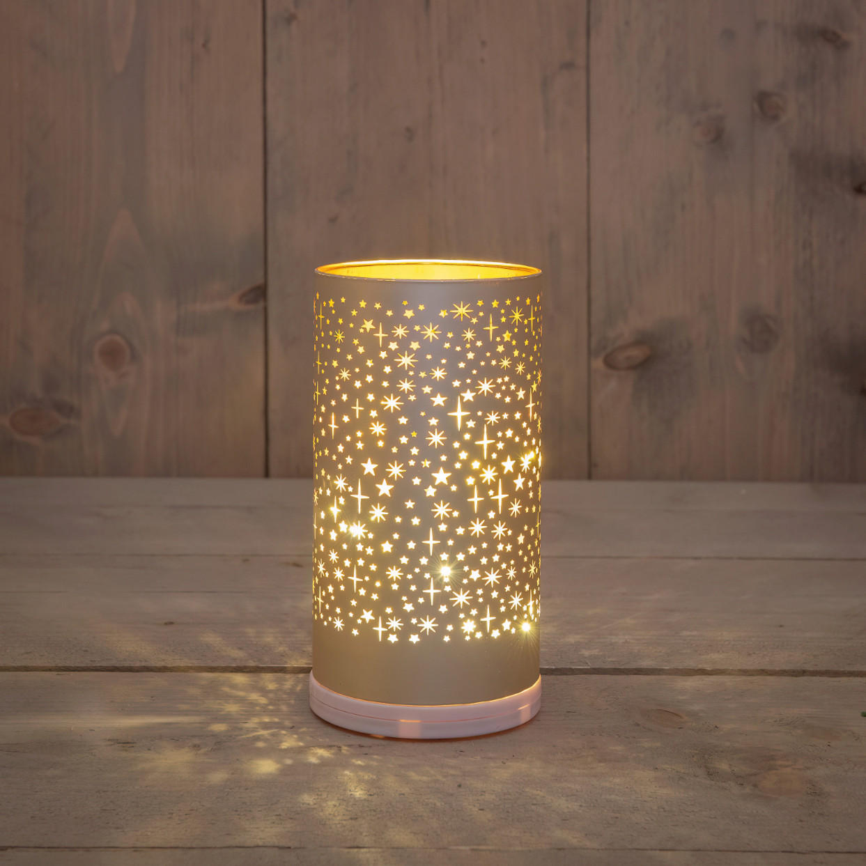 LED-DEKOLEUCHTE 9/9/17 cm  - Hellbraun, Basics, Glas (9/9/17cm)