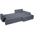 ECKSOFA in Mikrofaser Blau  - Blau/Schwarz, KONVENTIONELL, Kunststoff/Textil (295/169cm) - Carryhome