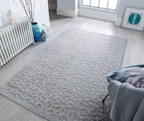 OUTDOORTEPPICH 80/150 cm Piatto Silberfarben  - Silberfarben, Basics, Textil (80/150cm)