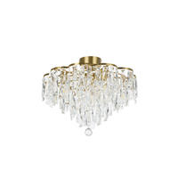 TAKLAMPA Aurelie  - klar/guldfärgad, Design, metall/glas (50/41cm) - Glandor