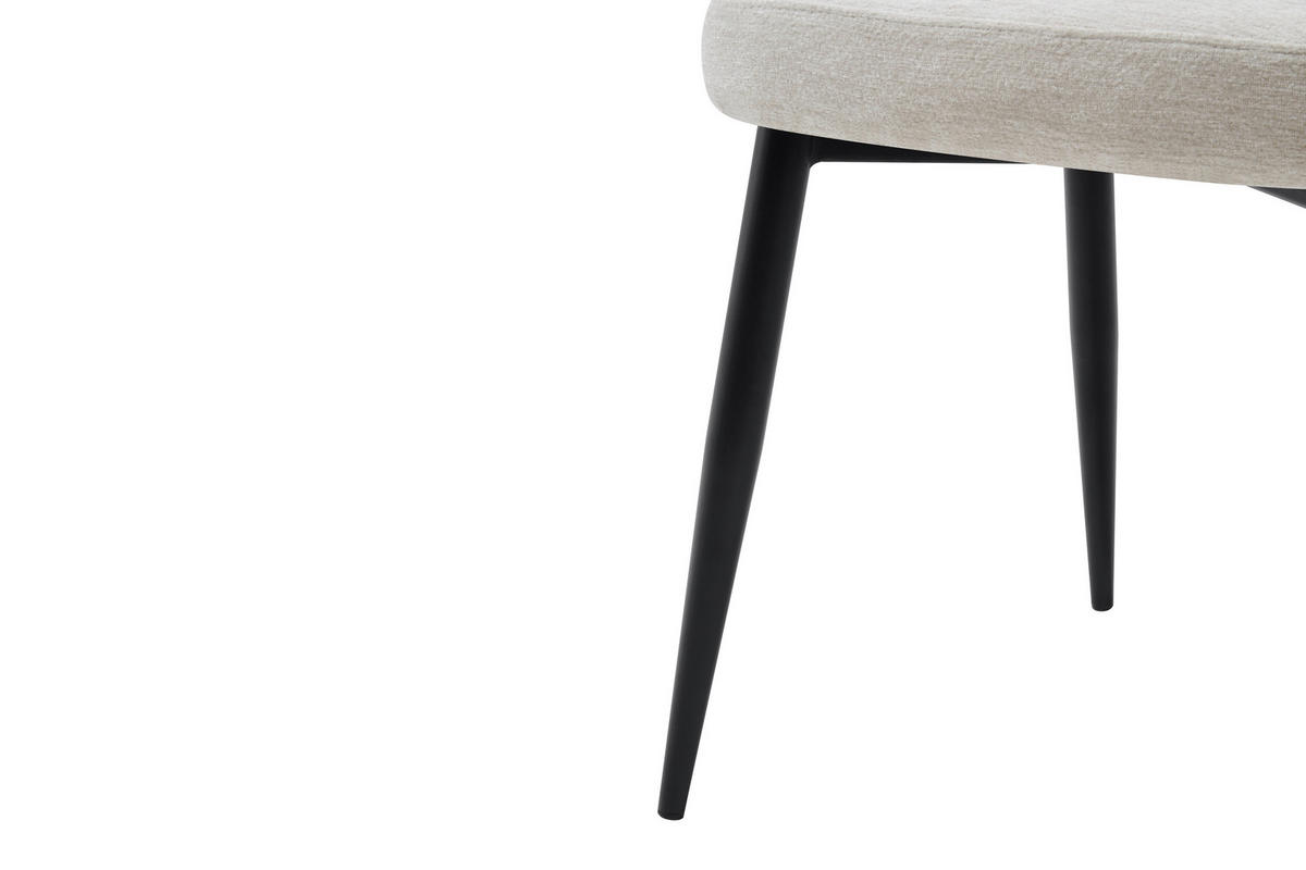 VIERFUßSTUHL - Beige/Schwarz, MODERN, Holz/Textil (60,5/82/61cm) - Livetastic