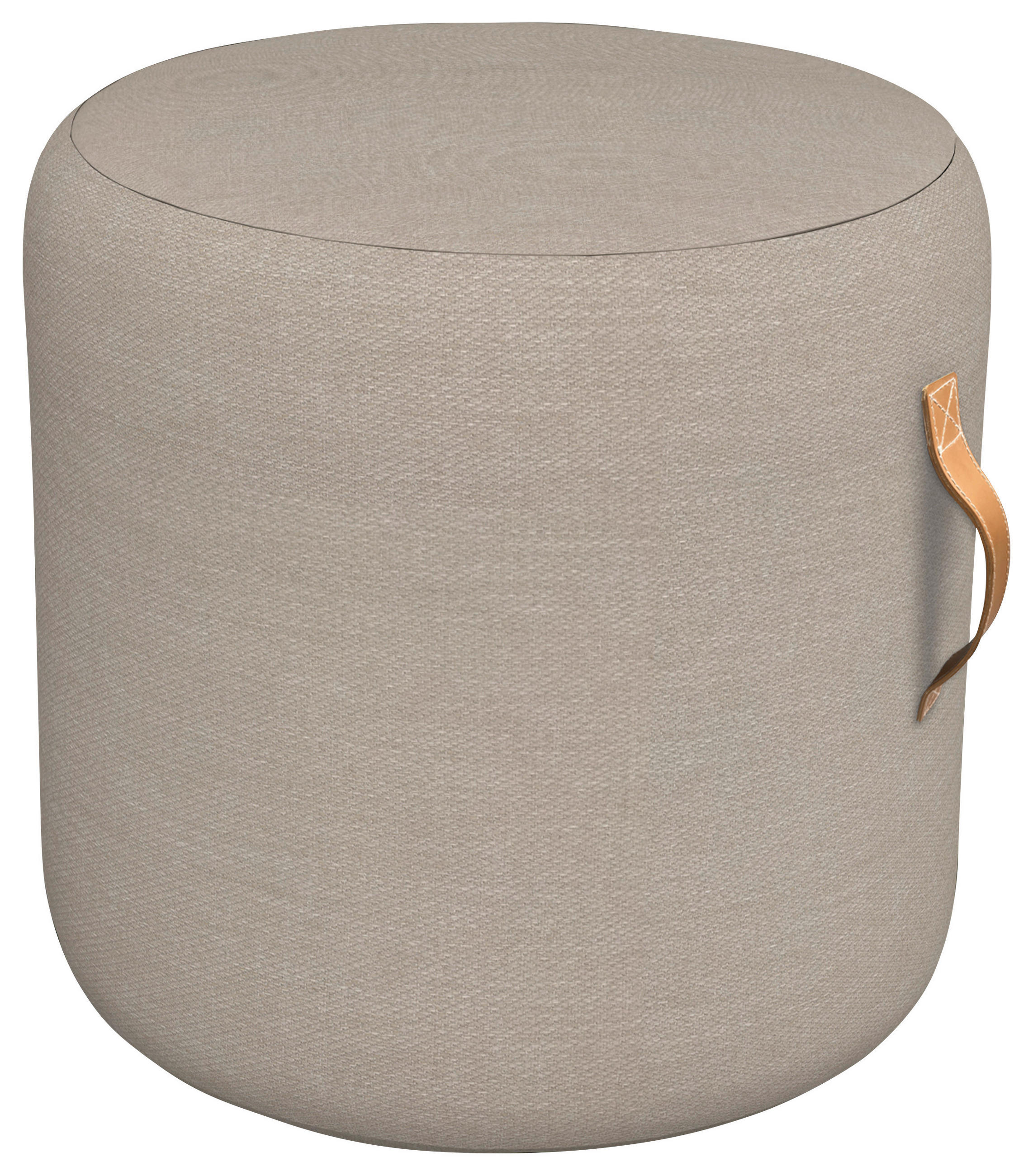 OUTDOORPOUF in  Uni  - Taupe, Basics, Textil (45/45cm)
