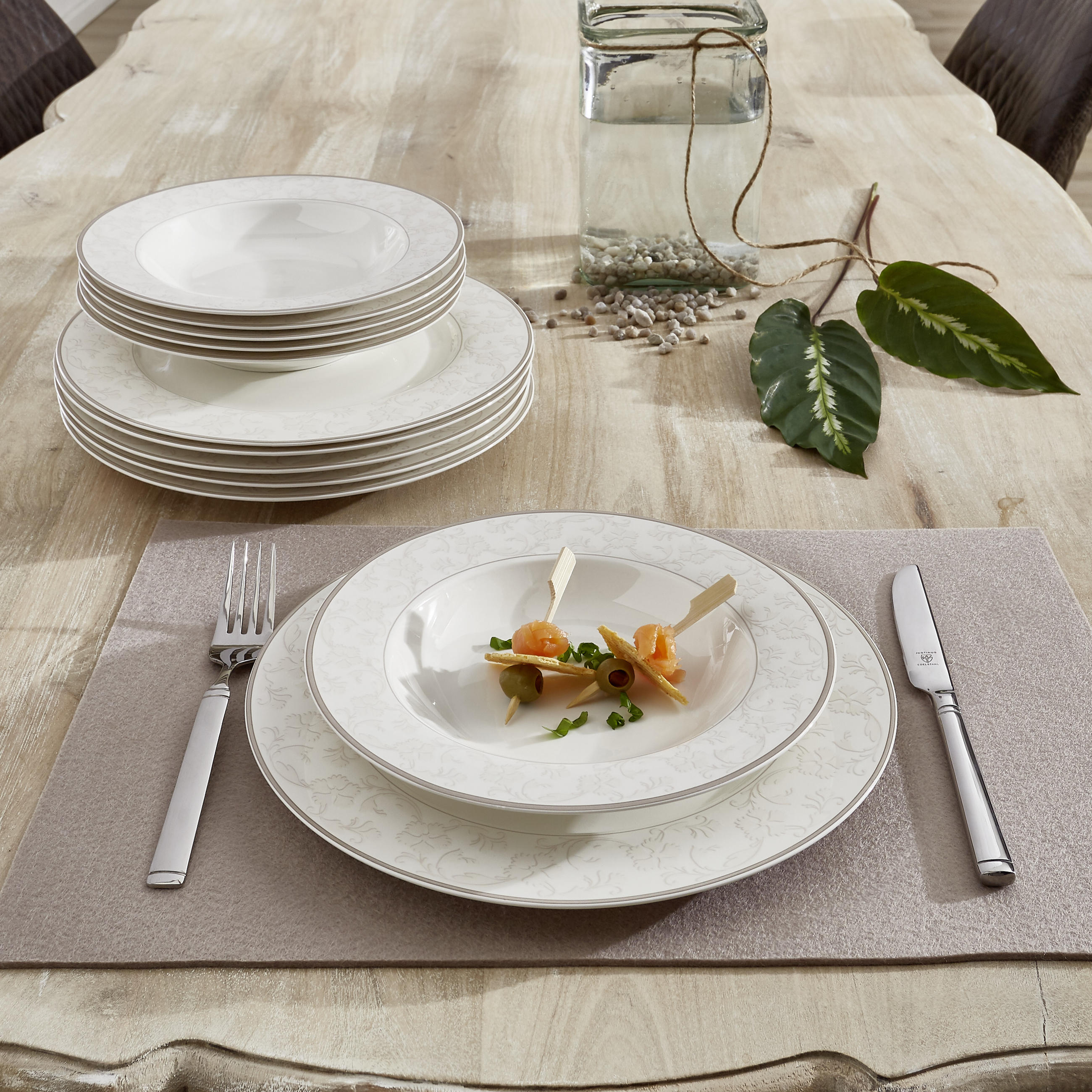 TAFELSERVICE Beige 12-teilig Isabella  - Beige, Basics, Keramik - Ritzenhoff Breker
