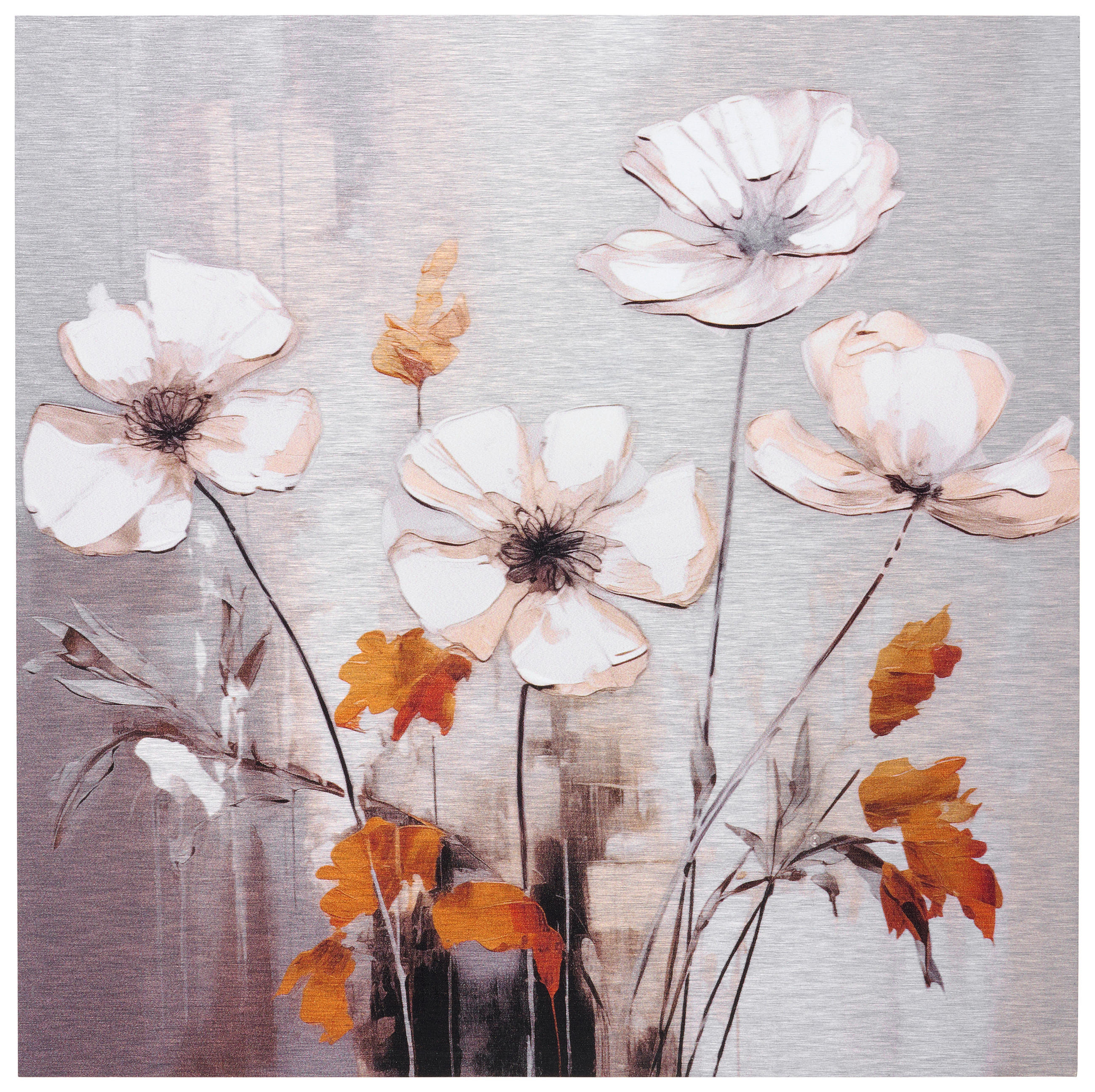 METALLBILD Blumen  - Multicolor, Basics, Metall (30/30/2cm) - Euroart