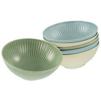 SCHÜSSELSET 6-teilig Valencia 17 cm   - Pastellblau/Pastellgrün, Basics, Keramik (17cm) - Creatable