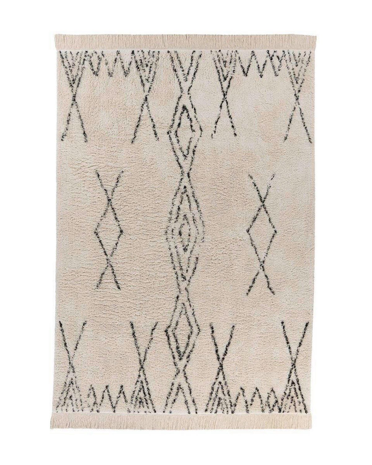 FLACHWEBETEPPICH 160/230 cm Alena  - Creme/Schwarz, Design, Textil (160/230cm) - Novel