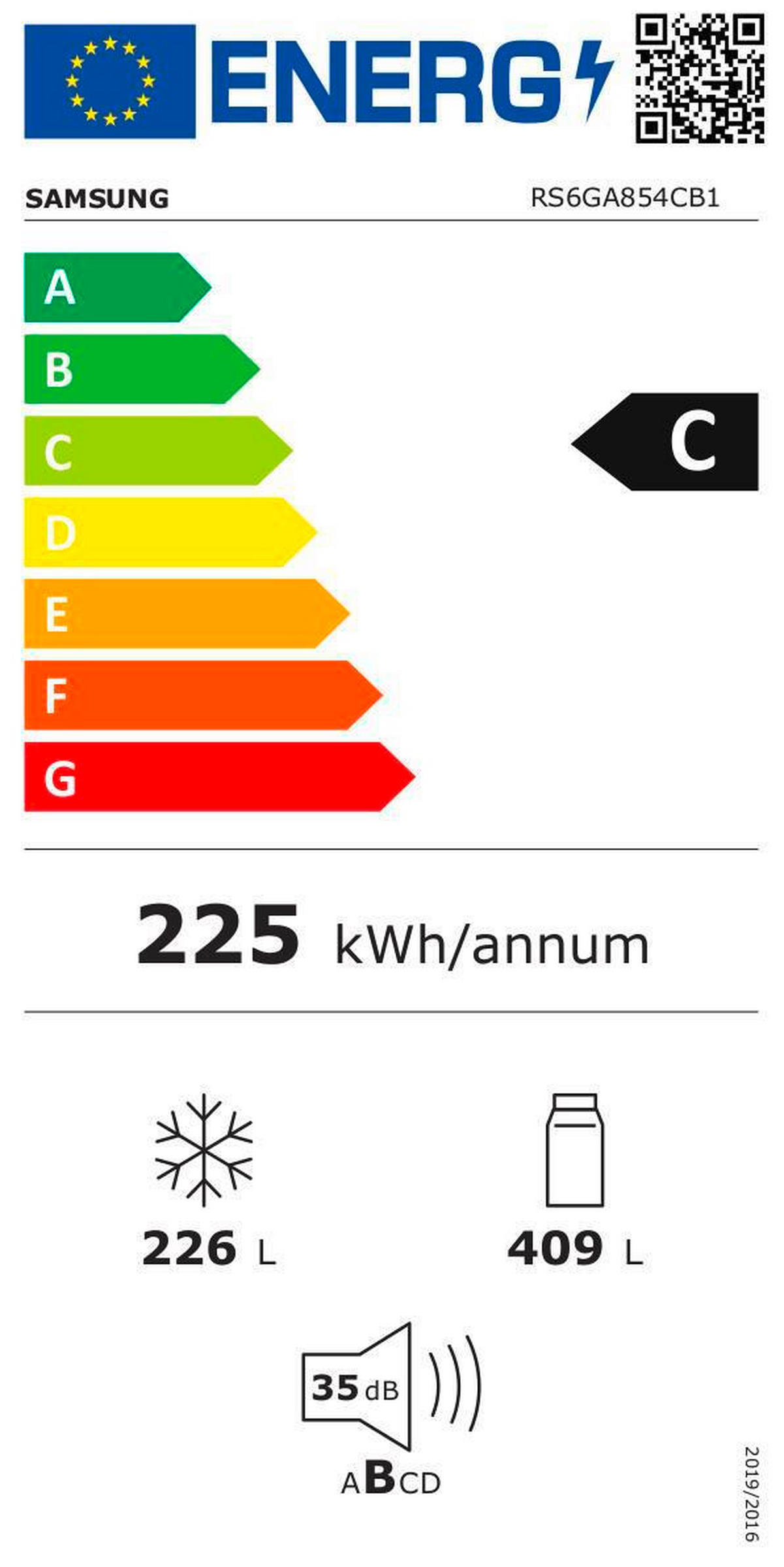 SIDE-BY-SIDE 91,2/178,0/71,6 cm RS6GA854CB1/EG  - Schwarz, Basics, Glas/Kunststoff (91,2/178,0/71,6cm) - Samsung