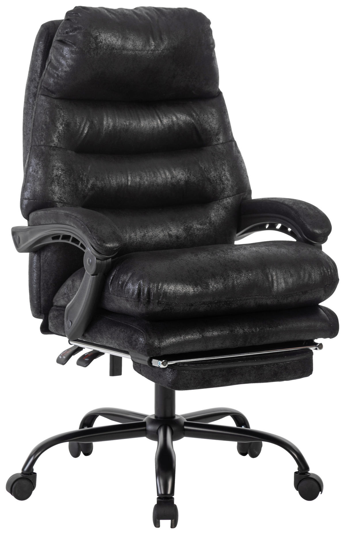 CHEFSESSEL  in Mikrofaser Schwarz  - Schwarz, MODERN, Kunststoff/Textil (64/114/122/72cm) - MID.YOU