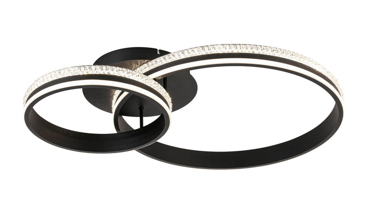 LED PLAFONJERA - crna, Osnovno, metal/plastika (70/50/13,5cm) - Ambiente