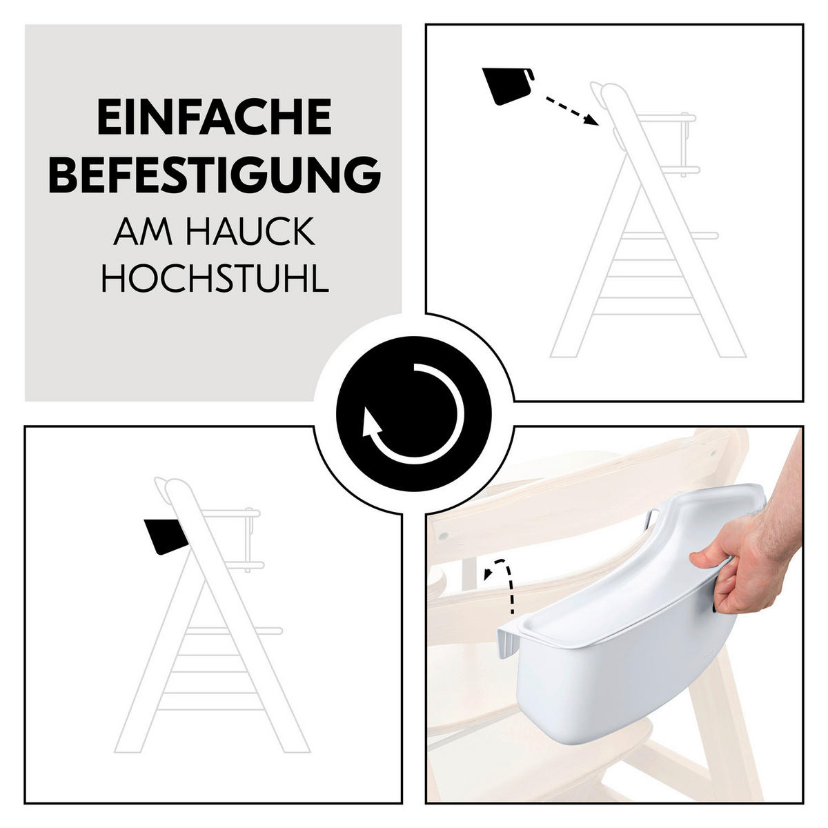AUFBEWAHRUNGSBOX     - Weiß, Basics, Kunststoff (17/16/42cm) - Hauck