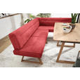 ECKBANK 230/170 cm  in Rot, Eichefarben  - Eichefarben/Rot, KONVENTIONELL, Holz/Textil (230/170cm) - Moderano