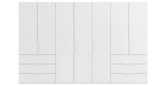 DREHTÜRENSCHRANK 350/235/61 cm,  in Weiß, 7-türig  - Weiß, Basics, Holzwerkstoff/Metall (350/235/61cm) - Novel