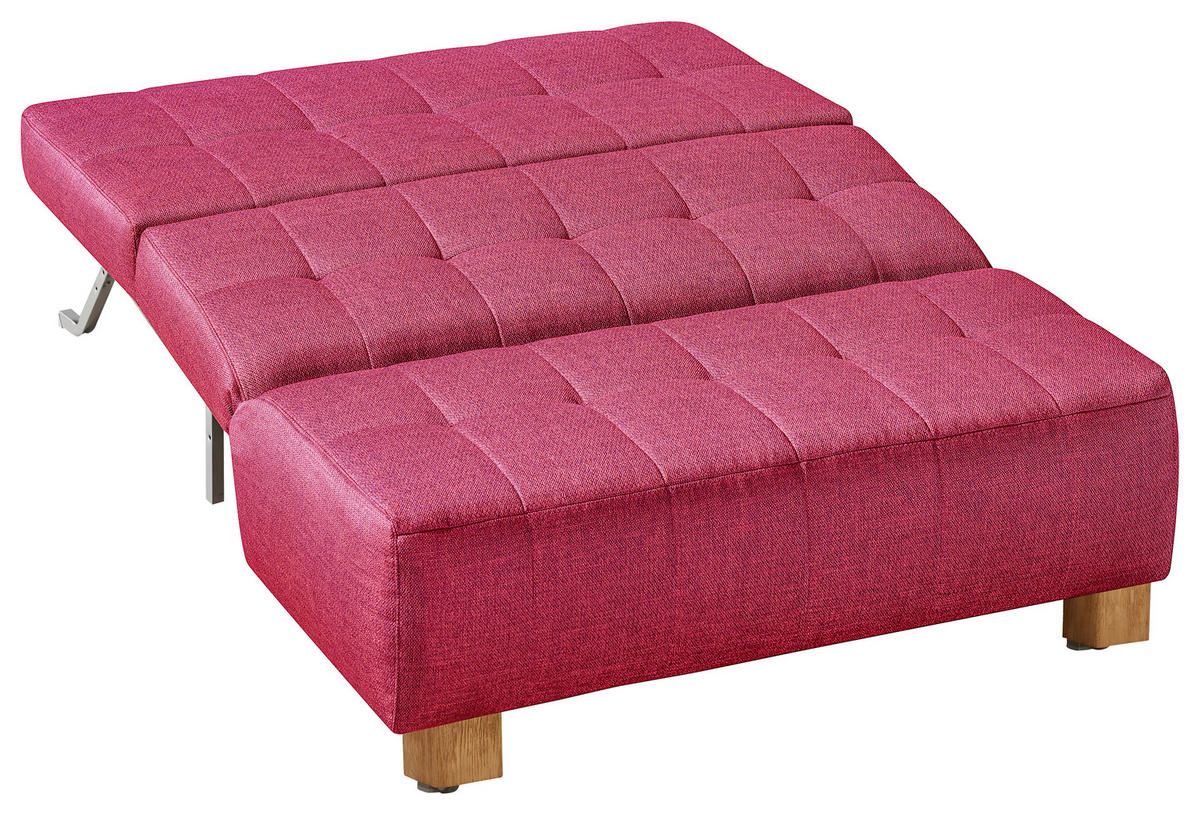 SCHLAFSOFA Rot  - Rot/Naturfarben, Design, Holz/Textil (125/92/102cm) - Novel