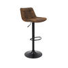 BARHOCKER in Metall, Textil Braun  - Schwarz/Braun, MODERN, Textil/Metall (44/105/49cm) - MID.YOU