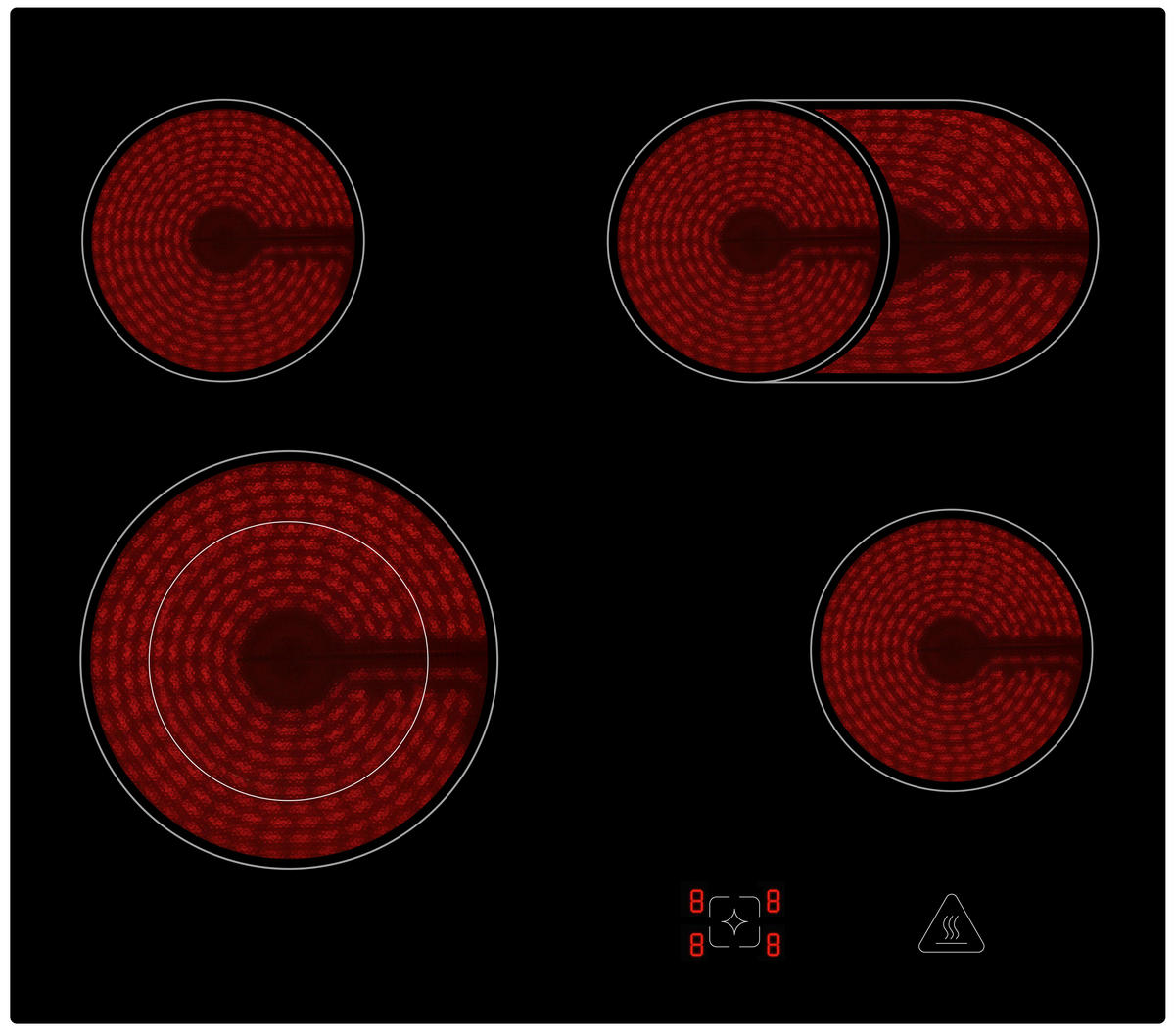 HERDSET HS2201-26  - Edelstahlfarben/Schwarz, Trend, Glas/Kunststoff (59,5/59,5/56,5cm) - Respekta
