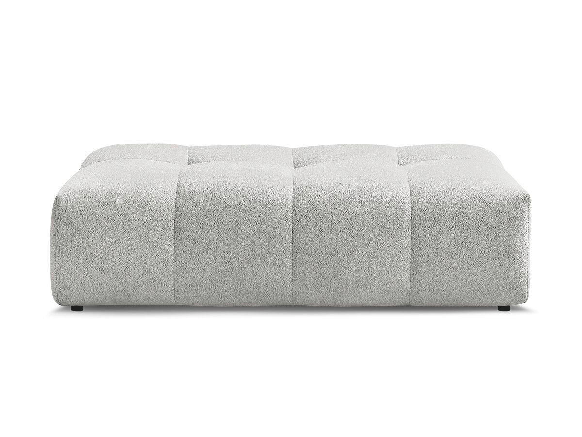 HOCKER EVEREST Flachgewebe Hellgrau  - Hellgrau/Schwarz, MODERN, Kunststoff/Textil (166/100/40cm)