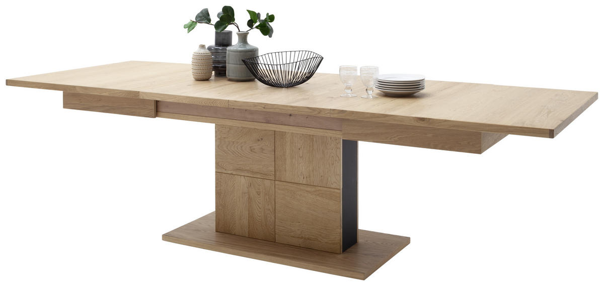 ESSTISCH in Holz, Holzwerkstoff 180-280/100/78 cm  - Eiche Bianco/Anthrazit, Design, Holz/Holzwerkstoff (180-280/100/78cm) - MID.YOU
