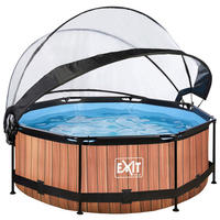 EXIT POOL WOOD 244X76 244/76 cm  - Braun, KONVENTIONELL, Metall (244/76cm) - EXIT Toys