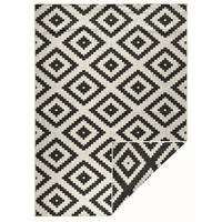 OUTDOORTEPPICH 160/230 cm Twin Schwarz, Creme  - Creme/Schwarz, Basics, Kunststoff (160/230cm) - Hanse Home