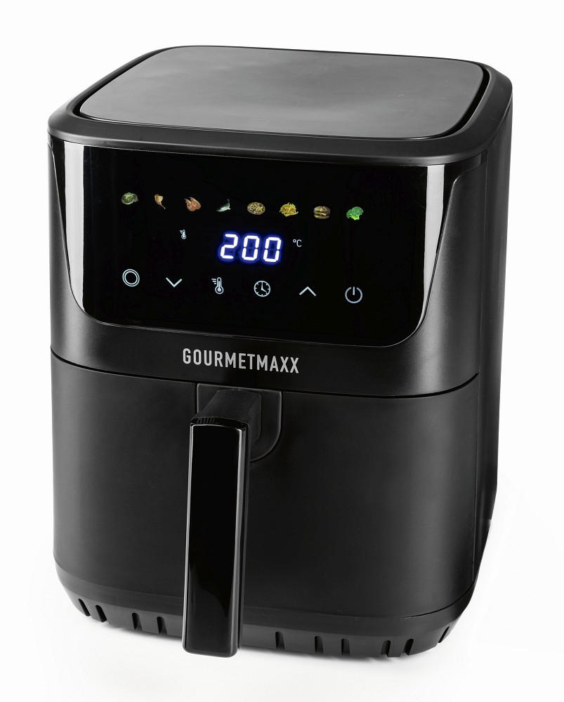 Thumbnail - Gourmetmaxx HEIßLUFTFRITTEUSE GOURMETmaxx, Schwarz, Metall, Kunststoff, 6,5 L, 28.6x33.5x39 cm, CE, antihaftbeschichtete...