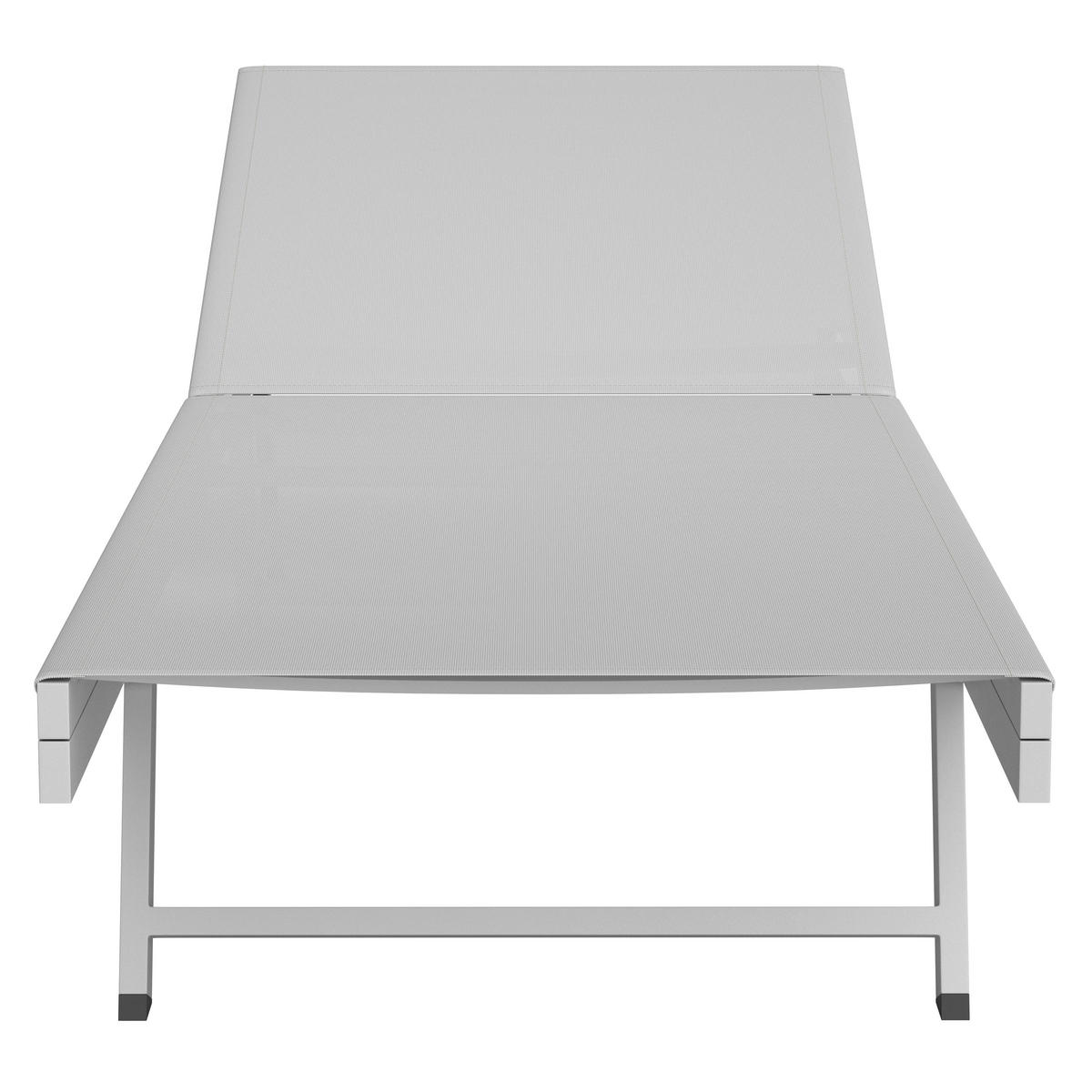 SONNENLIEGE 64/30/197 cm  - Weiß, MODERN, Textil/Metall (64/30/197cm) - Ambia Garden