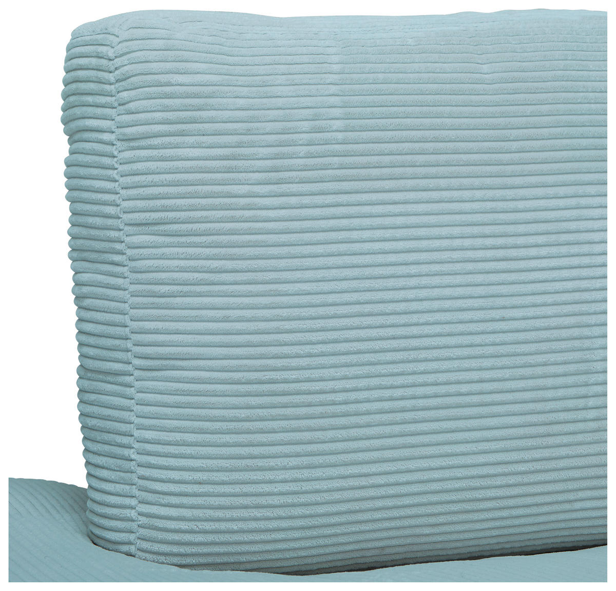 ECKSOFA in Cord Hellblau  - Schwarz/Hellblau, Design, Kunststoff/Textil (224/265cm) - Hom`in