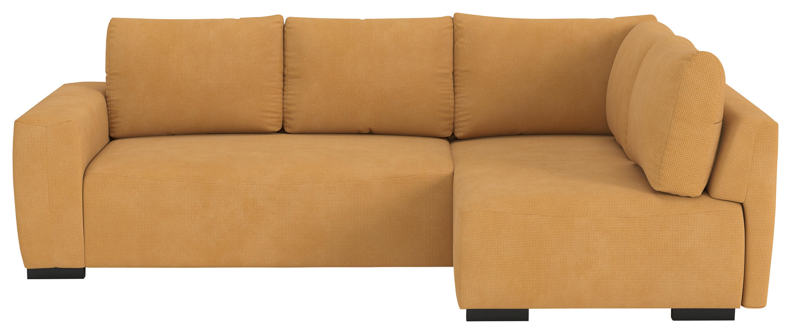 ECKSOFA  in Mikrofaser Senfgelb  252/170 cm  - Senfgelb/Schwarz, Trend, Kunststoff/Textil (252/170cm) - MID.YOU