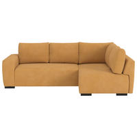 ECKSOFA  in Mikrofaser Senfgelb  252/170 cm  - Senfgelb/Schwarz, Trend, Kunststoff/Textil (252/170cm) - MID.YOU