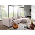 ECKSOFA  in Chenille Rosa  323/178 cm  - Schwarz/Rosa, MODERN, Kunststoff/Textil (323/178cm) - Carryhome