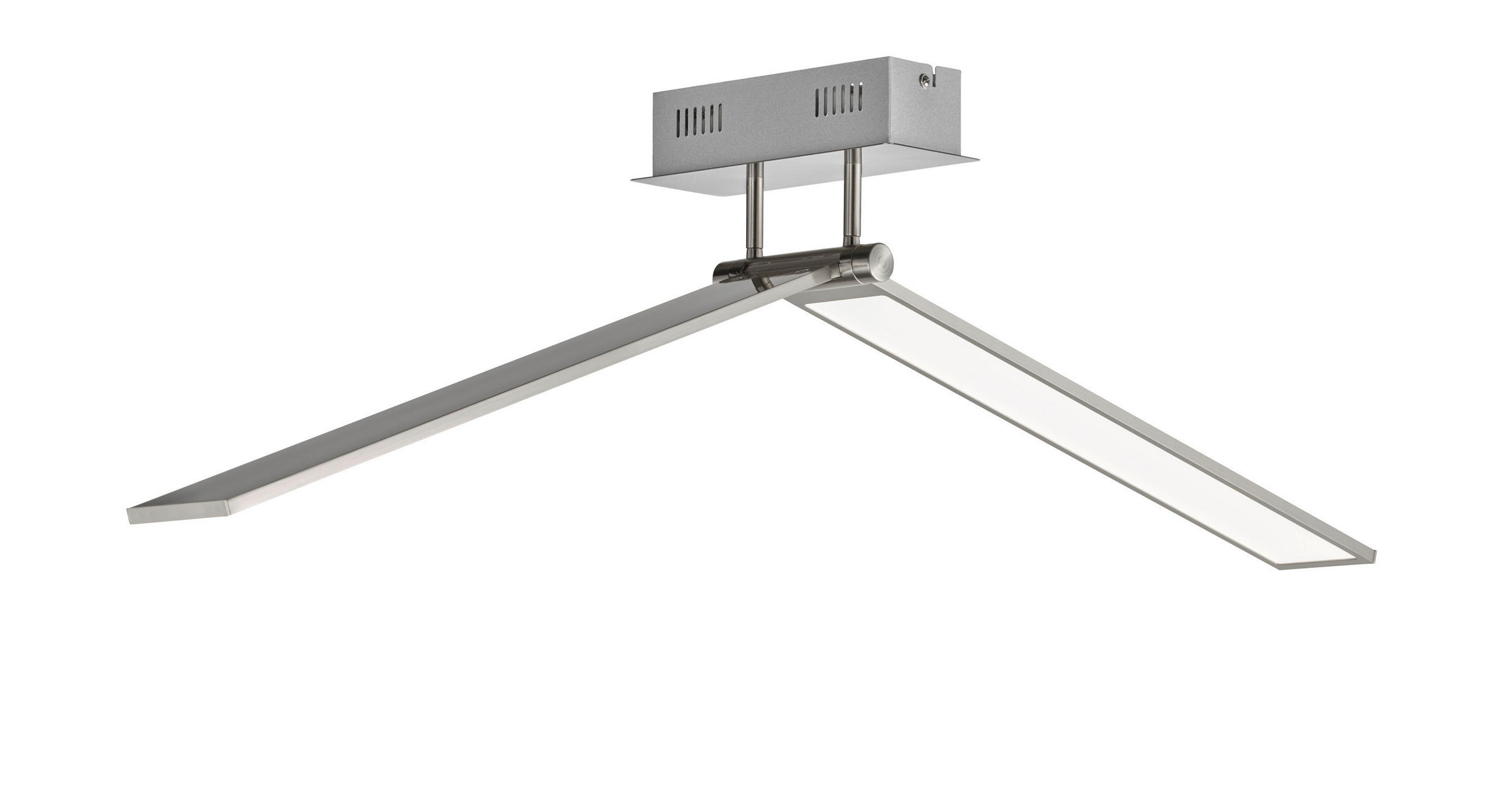 LED-DECKENLEUCHTE 100/18/12 cm   - Nickelfarben, Design, Kunststoff/Metall (100/18/12cm) - Wofi