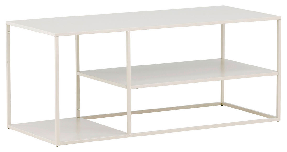 COUCHTISCH in Metall 120/50/50 cm  - Beige, Design, Metall (120/50/50cm) - Livetastic
