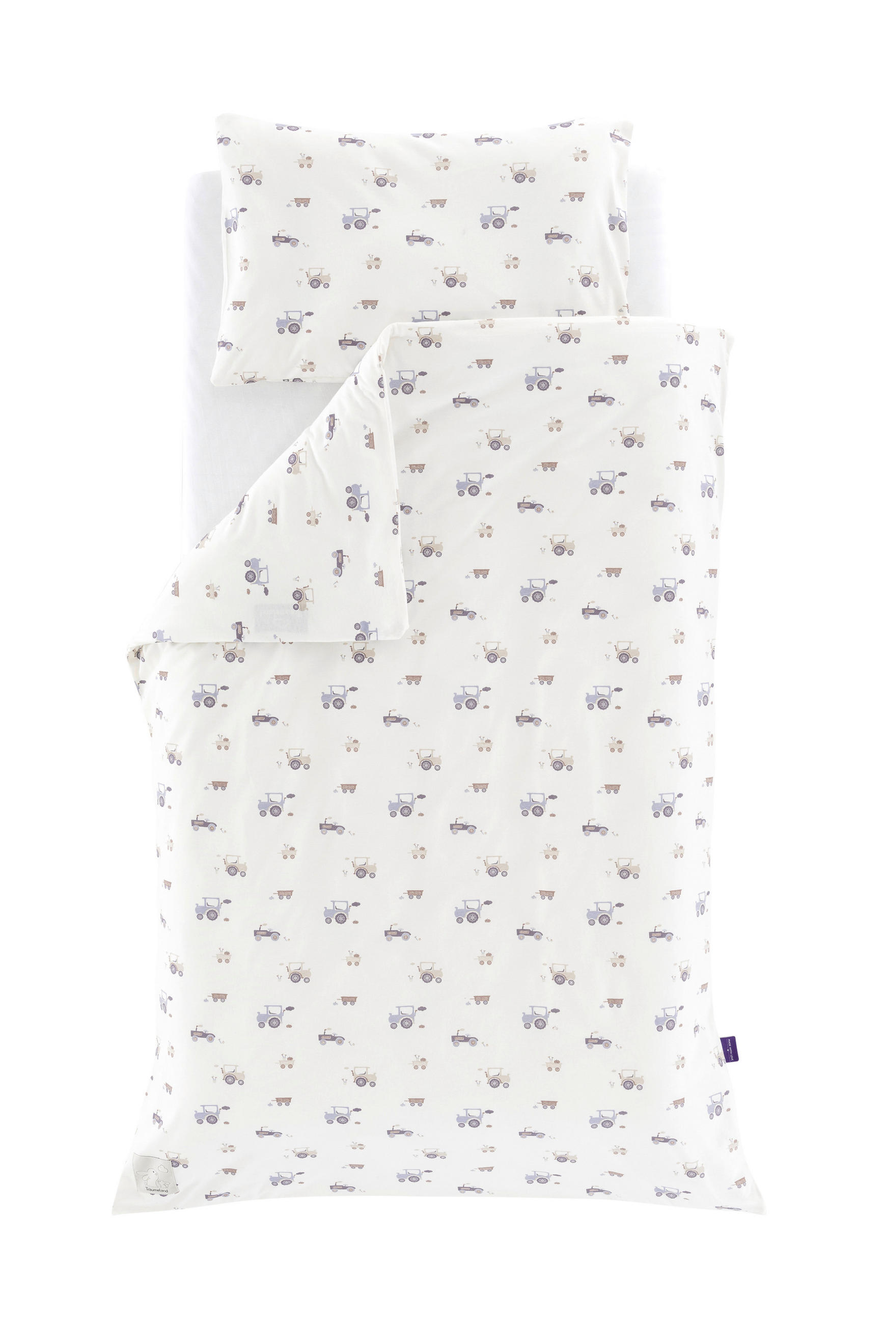 BABYBETTWÄSCHE Little Farm blau Jersey 100/135 cm  - Blau, Basics, Textil (100/135cm) - Träumeland