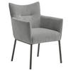 ARMLEHNSTUHL  in Eisen Cord  - Schwarz/Grau, Design, Textil/Metall (63/86/65cm) - Novel