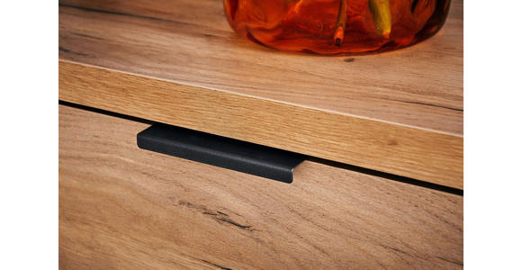 ECKSCHREIBTISCH 147/76/120 cm in Eichefarben - Eichefarben/Anthrazit, MODERN, Holzwerkstoff/Metall (147/76/120cm) - Novel