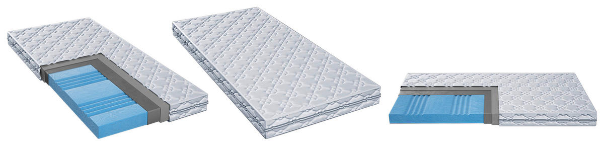 KALTSCHAUMMATRATZE 140/200 cm Höhe ca. 13 cm 9 -Zonen - Basics, Textil (140/200cm) - Boxxx