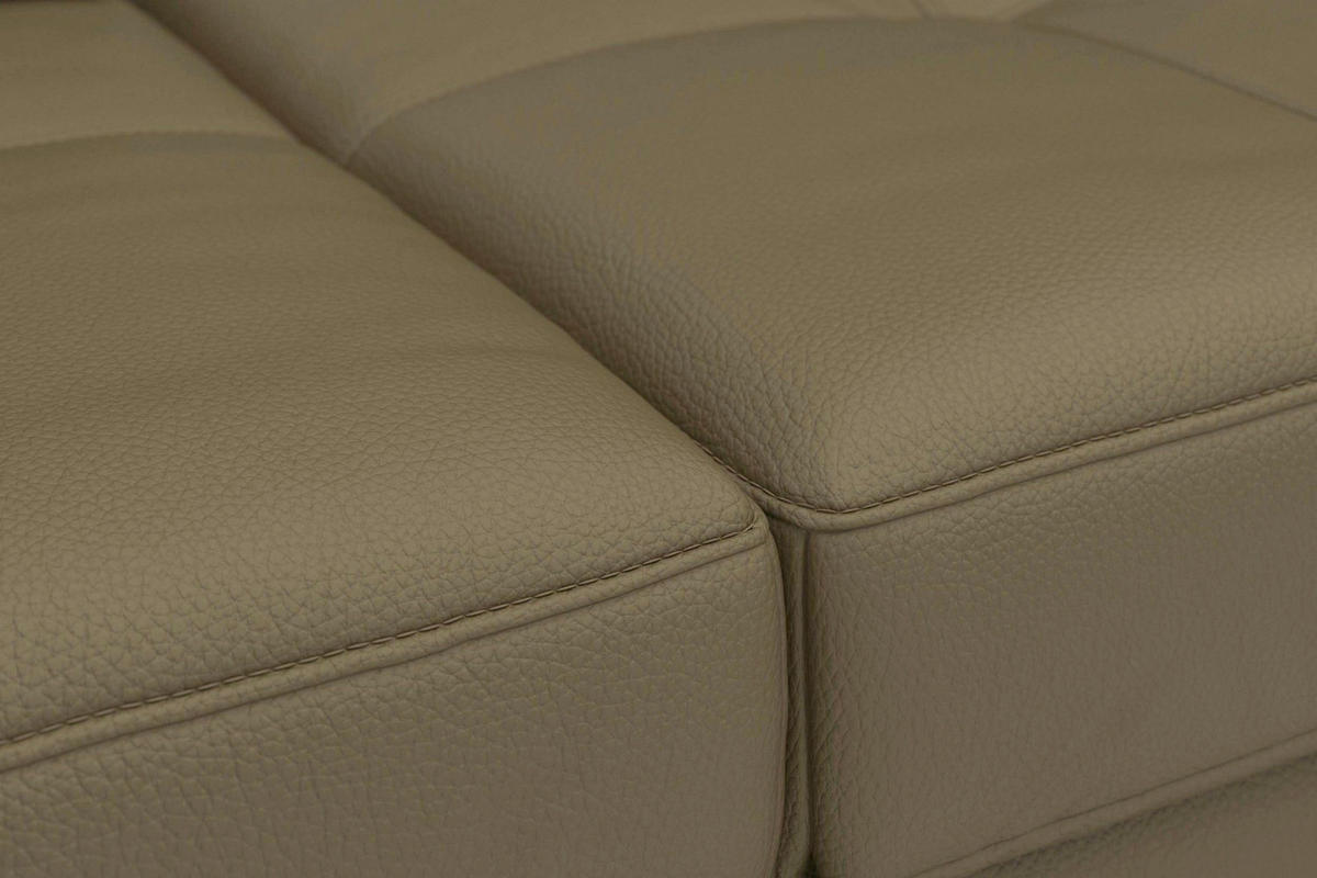 SEDACÍ SOUPRAVA, kůže, olivově zelená - černá/olivově zelená, Basics, kov/textil (176/363/223cm) - Sit & More