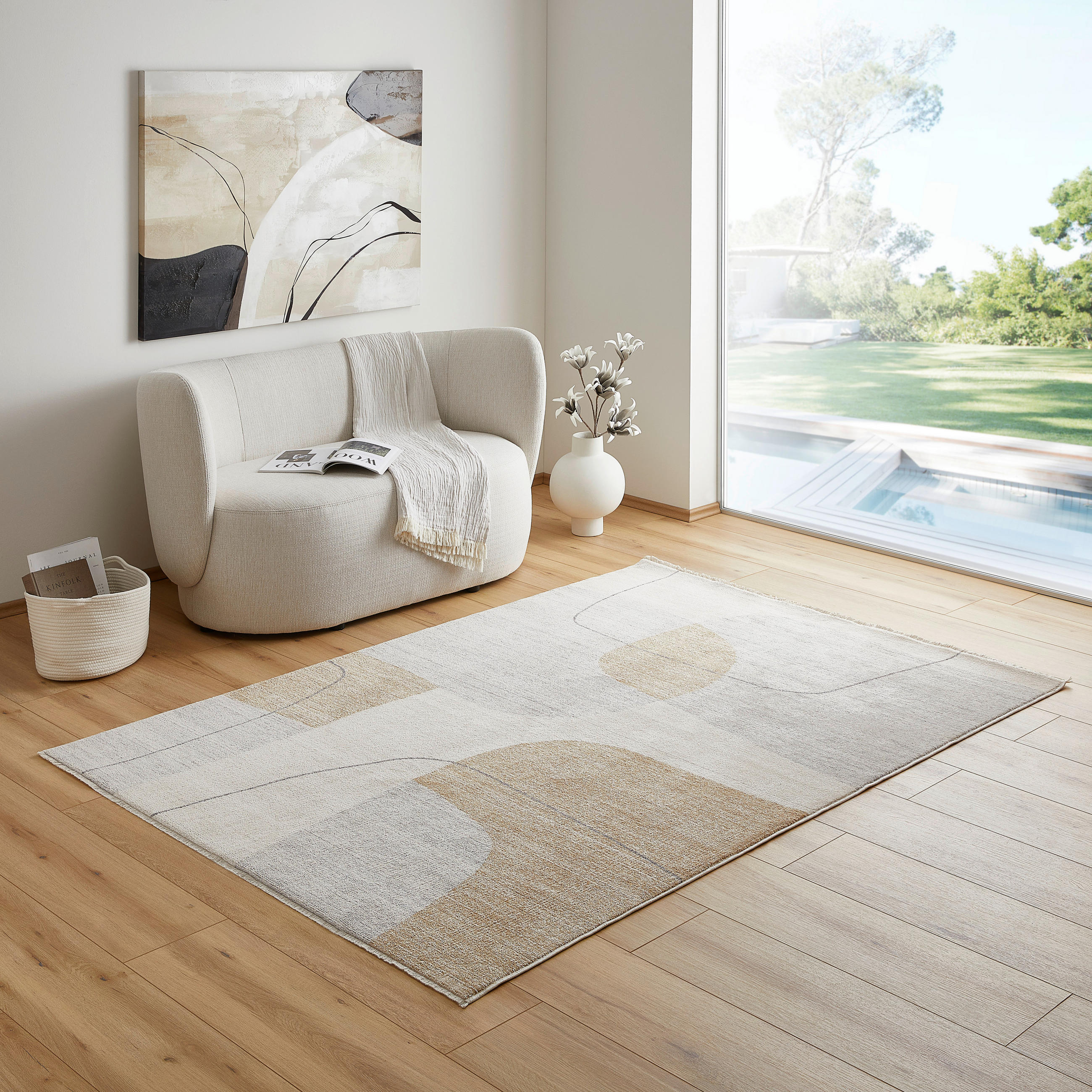 WEBTEPPICH 80/160 cm Columbus Gelb  - Gelb, Design, Textil (80/160cm) - Novel