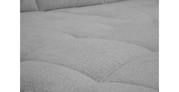 ECKSOFA Grau Chenille Armlehnenkissen, Rücken echt, Sitztiefenverstellung  - Schwarz/Grau, KONVENTIONELL, Textil/Metall (215/313cm) - Hom`in