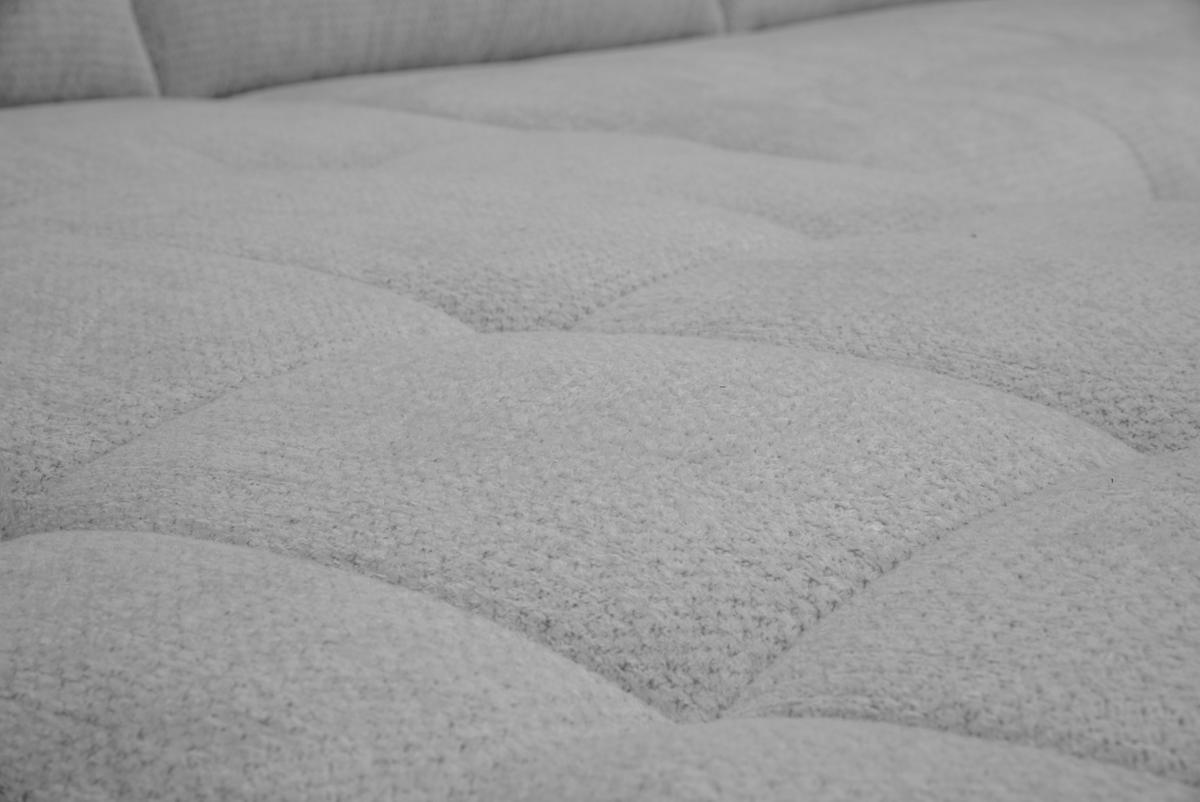 ECKSOFA Grau Chenille Armlehnenkissen, Rücken echt, Sitztiefenverstellung  - Schwarz/Grau, KONVENTIONELL, Textil/Metall (215/313cm) - Hom`in