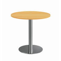 KONFERENZTISCH 80/80/74 cm  - Chromfarben/Buchefarben, KONVENTIONELL, Holzwerkstoff/Metall (80/80/74cm) - Venda