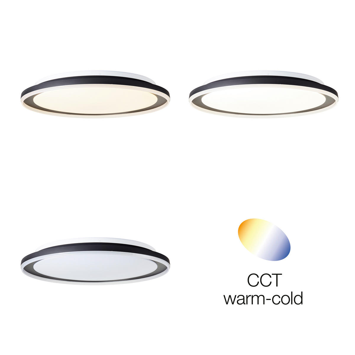 LED PLAFONJERA Pederson  - crna, Osnovno, metal/plastika (55/9/55cm)