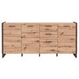 SIDEBOARD 186,5/86,1/41,3 cm  - Eiche Artisan/Grau, MODERN, Holzwerkstoff/Kunststoff (186,5/86,1/41,3cm) - Hom`in