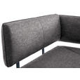 ECKBANK 150/190 cm  in Grau, Schwarz  - Schwarz/Grau, MODERN, Textil/Metall (150/190cm) - Cantus