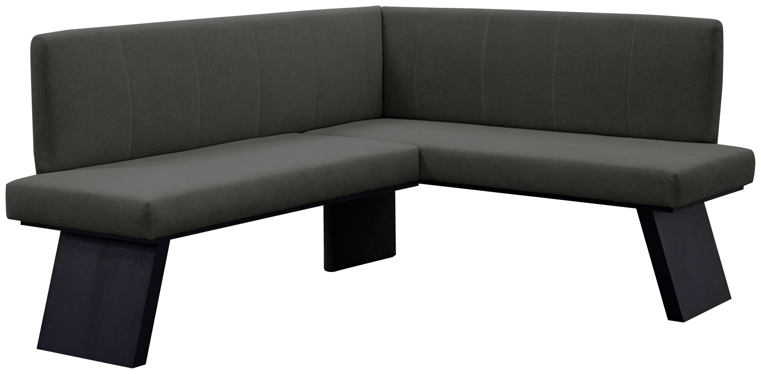 ECKBANK 160/140 cm Webstoff Anthrazit   - Anthrazit/Schwarz, KONVENTIONELL, Textil (160/140cm)