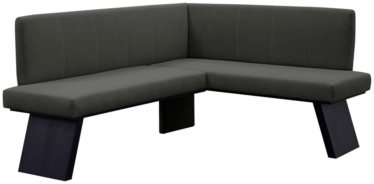 ECKBANK 185/150 cm Webstoff Anthrazit   - Anthrazit/Schwarz, KONVENTIONELL, Textil (185/150cm)