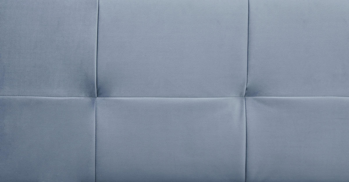 SCHLAFSOFA  in Samt Hellblau  - Schwarz/Hellblau, Trend, Holz/Textil (191/81/81cm) - Ti'me